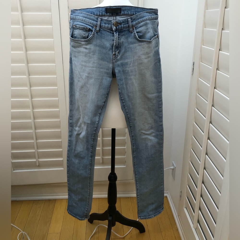 J Brand Sky Blue Straight Leg Jeans